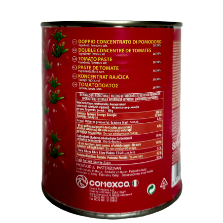 Pasta de tomate Vesu 800g, dublu concentrata, 28/30%
